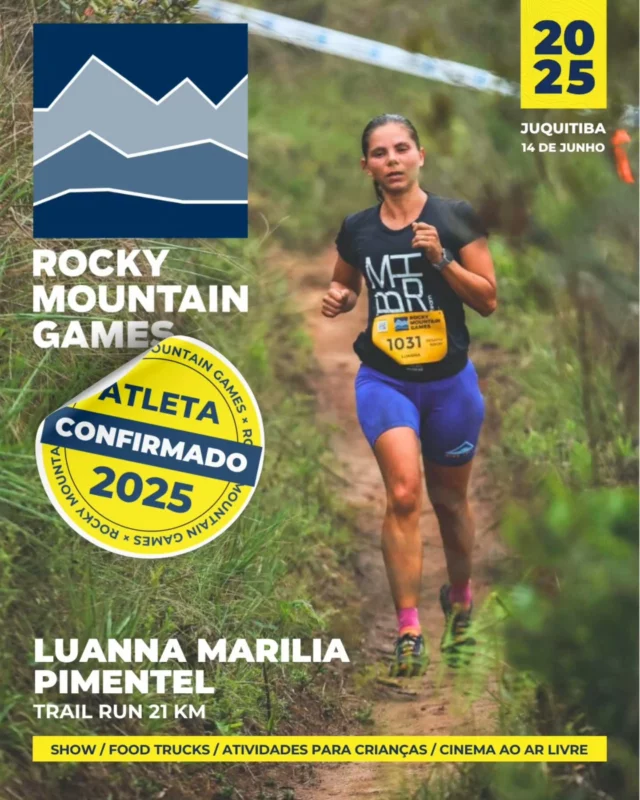 Luanna Marilia Rodrigues Pimentel Teixeira está confirmada na linha de largada dos 21km de trail run da Etapa Juquitiba do Rocky Mountain Games!

Atleta da ACOSM (Associação de Corredores de Rua de Sapucaí-Mirim), Luanna é uma presença constante nos pódios do trail nacional. Em 2024, ela conquistou o título nos 25km do Rocky Mountain Games em Campos do Jordão. Além disso, foi vice-campeã nos 10km da mesma etapa e também brilhou em provas como a WTR Campos do Jordão (18km) e a Indomit Pedra do Baú (21km).

Dia 14 de junho, escolha seu desafio e venha correr com nomes de peso no trail brasileiro! As inscrições estão abertas — garanta já a sua!