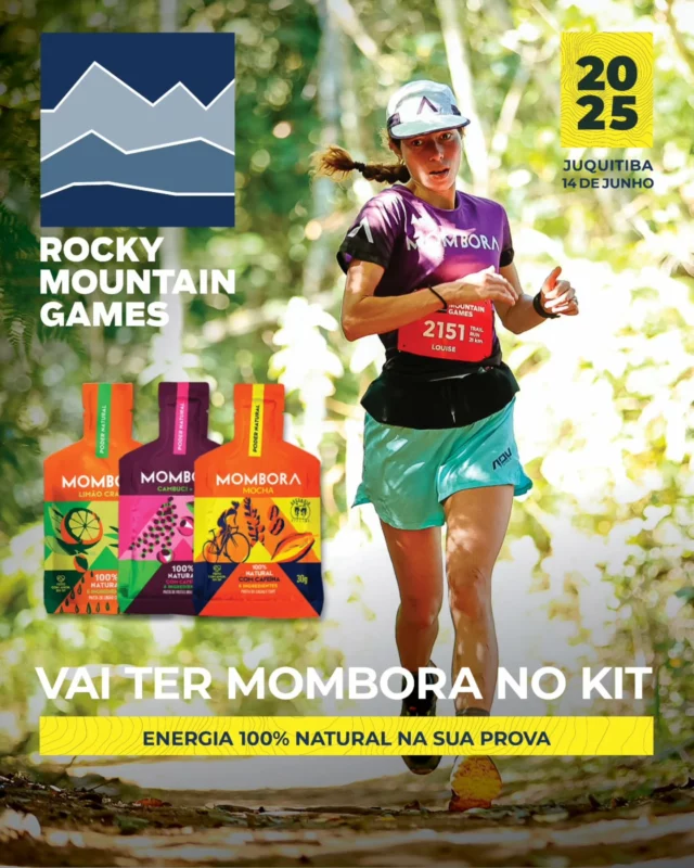 Sabe aquela parceria que a gente ama? Vai ter gel Mombora no kit dos atletas do Rocky Mountain Games – Etapa Juquitiba, pra te dar aquele gás extra na hora certa! 🚀🔥

Parceira oficial do RMG, a Mombora acredita que a aventura começa quando a gente se move, e compartilha com a gente o compromisso com natureza, esporte e qualidade. 🌿✨

Os produtos são feitos com ingredientes nativos dos biomas do Brasil, valorizando a nossa biodiversidade e a potência natural do que vem da terra. 🍯🌱 Tudo com muito sabor, energia limpa e respeito à origem.

Essa conexão faz todo sentido no Rocky Mountain Games: esporte ao ar livre, contato profundo com a natureza e uma vibe de quem tá sempre pronto pra mais uma aventura. 🏃🏻‍♀️

📅 14 de junho | Juquitiba
🎟️ Último dia de inscrição — link na bio!

Bora? Mombora!
