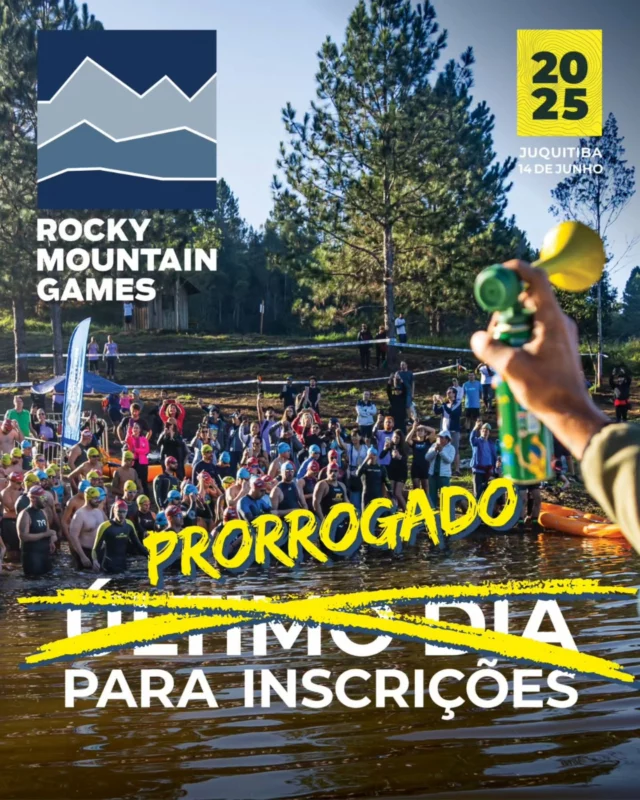 Sua chance de não ficar de fora! As inscrições para a Etapa Juquitiba do Rocky Mountain Games foram PRORROGADAS! 🎉🔥

👉 Você tem até hoje (10), às 23h59, para garantir sua vaga e entrar nessa aventura com a gente!

Trail, MTB, Gravel, Acquathlon, Canicross, Trekking Experience… Tá tudo preparado — só falta você!

⏳ Não perde tempo: corre pro link da bio e faz sua inscrição agora! Última chamada! 📲💥